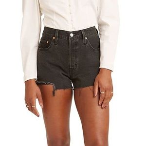Levis 501 Original Black Jean Shorts